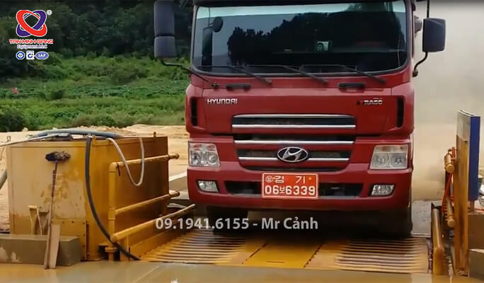 Thiết bị rửa bánh xe công trình tự động Hàn Quốc